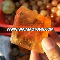 Natural Crystal Rough Gemstone Yellow Calcite, Rough Calcite