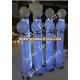 elegant lighted crystal pillars for wedding walkway decoration